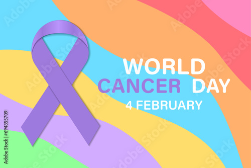 World Cancer Day is celebrated annually on February 4 in order to raise awareness about cancer and promote its prevention, detection and treatment. Vector illustration