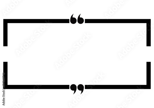 Black Text Frame with Quotation Marks