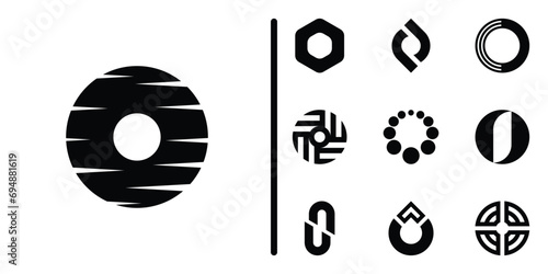 Letter O logo collection. Premium Vector