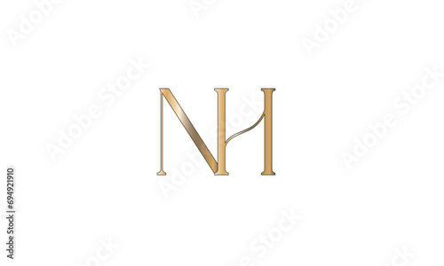 NH, HN , H , N , Abstract Letters Logo Monogram 