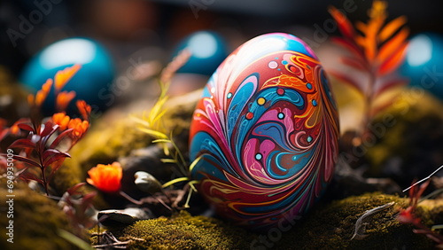 colorful easter egg with Generative AI