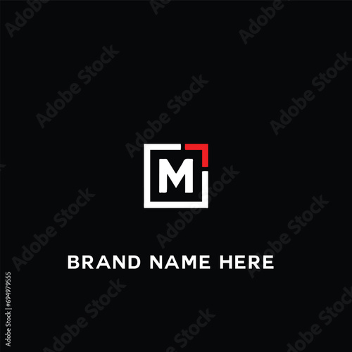 M letter logo, Letter M logo, M letter icon Design with black background. Luxury M letter