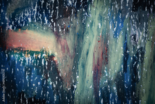 テクスチャー 背景 アブストラクト 海 粗い表面 クレヨン 抽象 暗い 深海 空 オイルパステル 絵画 絵