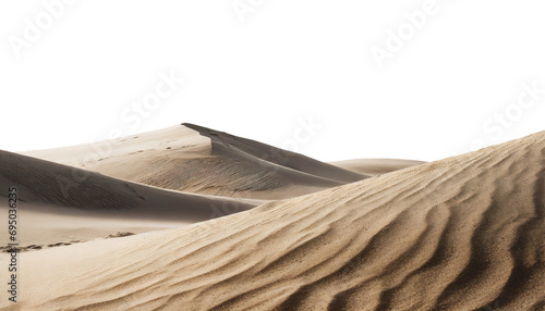 Sand dunes isolated on transparent background