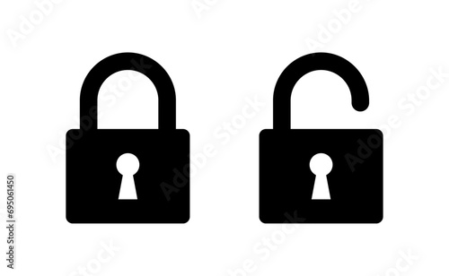  Locked and unlocked lock icon