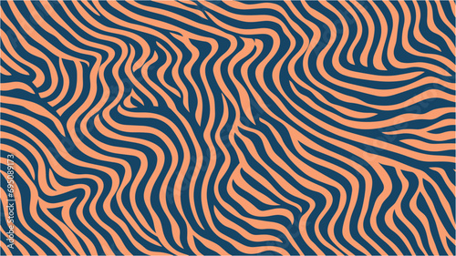 Eps10 vector. Digital geometric style. Minimalist background with orange waving lines pattern. Abstract geometric colorful pattern for background. Seamless.
