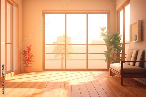 明るくてシンプルな部屋