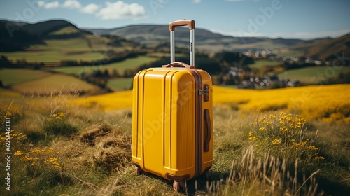 田舎の旅と旅行鞄