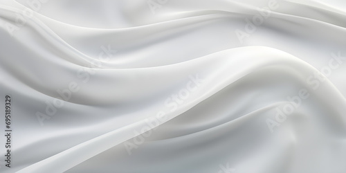 White cloth background abstract with soft waves
