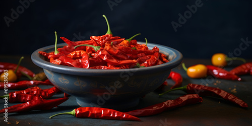red hot chili peppers,A full plate of dried chili peppers,Biquinho pepper into a bowl. capsicum chinense over a wooden table.,Red hot chilli peppers on wooden background, latin term capsicum frutescen