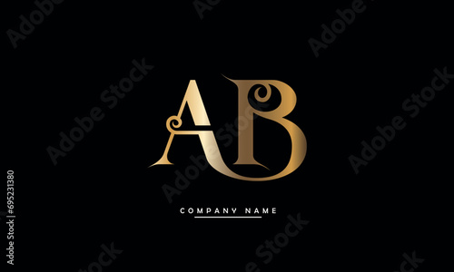 AB, BA, A B Abstract Letters Logo Monogram
