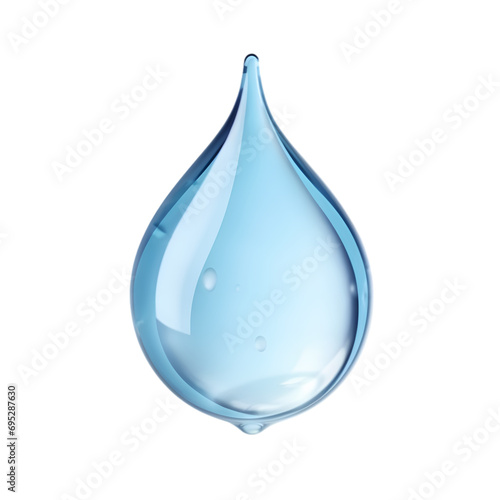 Water drop isolated on transparent background