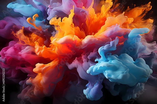 A whirlwind of swirling liquid colors converging at the center, creating a dynamic and captivating abstract background