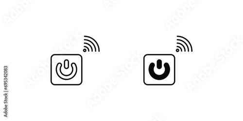 smart electric board icon with white background vector stock illustration