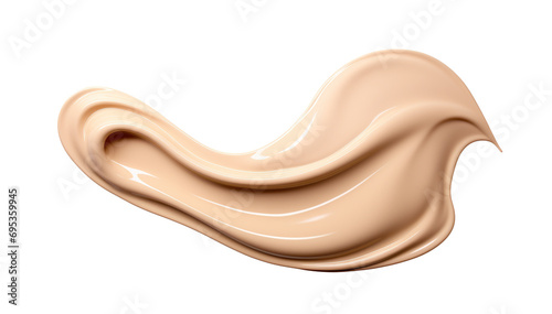 Generative AI, PNG liquid makeup foundation smudge, fluid cosmetic cream 