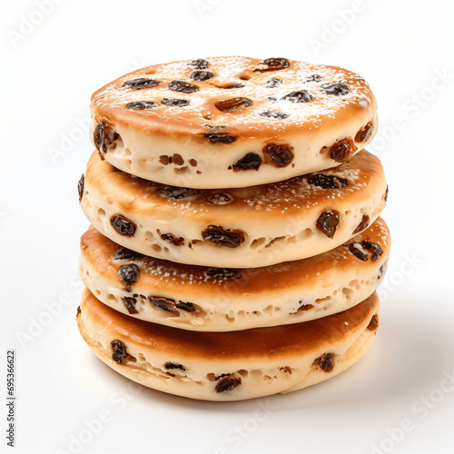 Small Scone-Like Welsh Cakes Isolated 