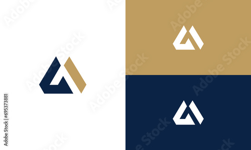 initials al monogram logo design vector