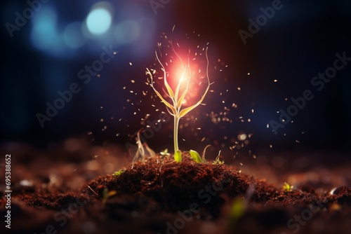 mystical light seedling, creative ideas 