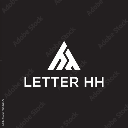 Letter hh logo design vector image