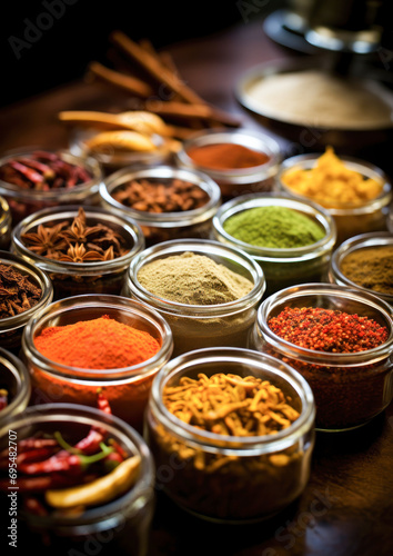 Indian spices in spices shop
