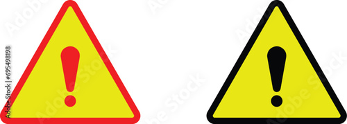 set of warning signs