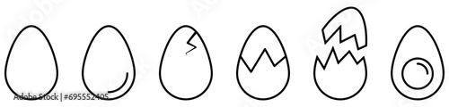 Chicken egg icons. Vector illustration