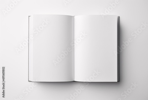 Blank Page - A White Book Cover Generative AI