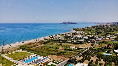 Widok na nabrzeże Maleme i Platanias, Kreta