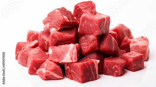 a pile of raw meat sitting on top of a white surface