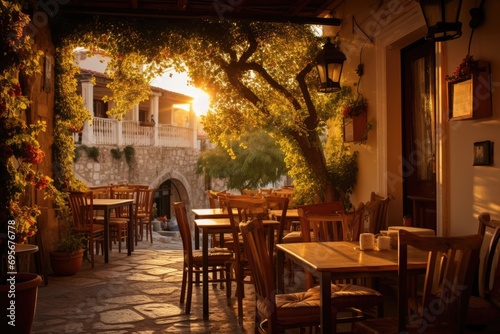 Sip of Greece: Enjoy a sip of Mediterranean charm at a Greek taverna table in Athens, where mezedes, olives, and feta shine, and ouzo's refreshing notes resonate against the backdrop of the Acropolis 