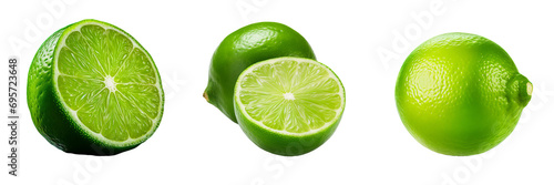 Refreshing Lime Fruit Isolated on Transparent Background