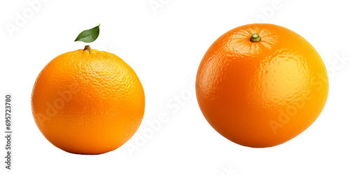 Vibrant Orange Silhouettes on Transparent Background