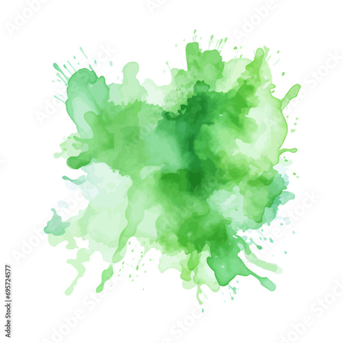soft green watercolor splash stain background