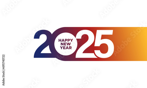 2025 Happy New Year Background Design.