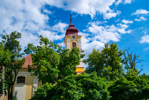 Tower of a Catholic church in Rimavska Sobota