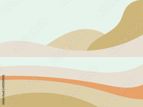 Minimalist illustration of a soft dessert in shades of beige