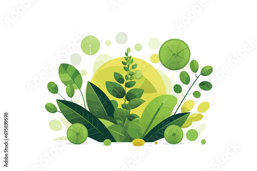 Naturopathy Plant-based Medicine vector flat isolated vector style illustration