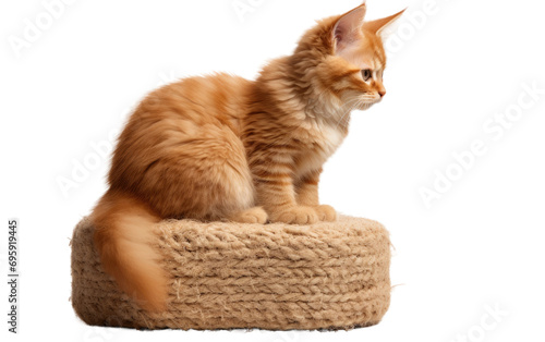 Cat Scratching Post On Transparent PNG
