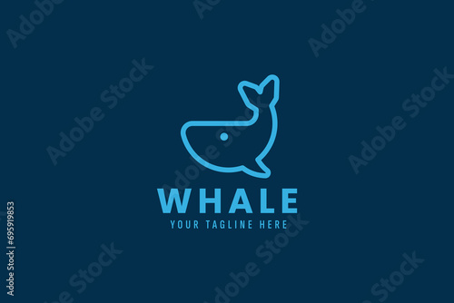 whale logo vector icon illustration