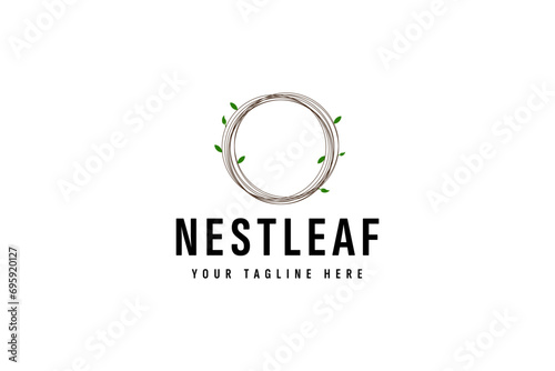 bird's nest logo vector icon illustration