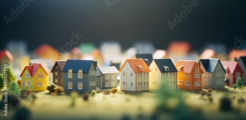 miniature houses in a small town
