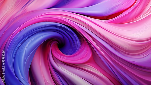 Bright satin vortex. An abstract and colorful design featuring a bright and vibrant vortex of purple, blue, and red, creating a visually striking and dynamic pattern