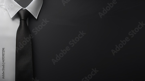 Black tie with a tie