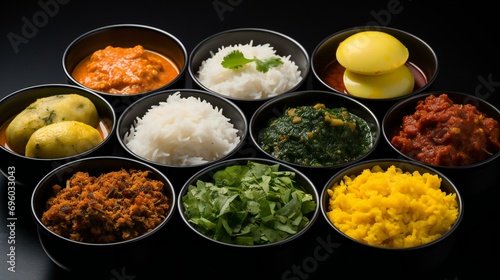 A diverse spread of Indian cuisine, showcasing a variety of flavorful dishes