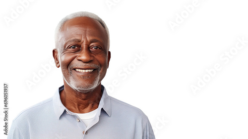 Senior Man in Blue Shirt