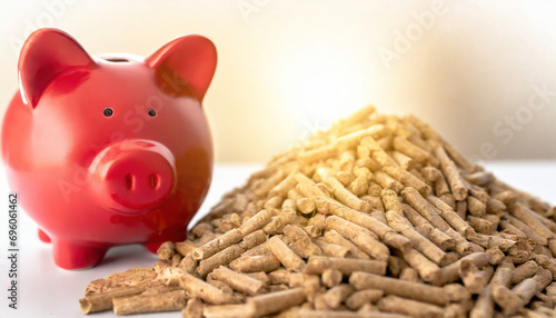 Fiery Investments: Wood Pellets and the Red Piggy Bank. Generative AI