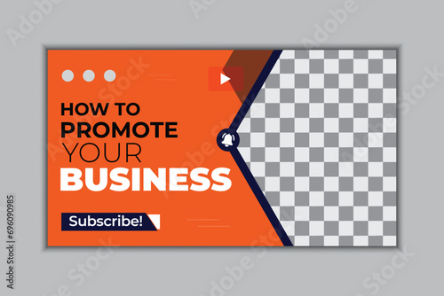 Business YouTube thumbnail design template