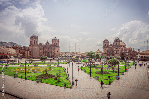 Cusco Cathedral Basilica of the Assumption of the Virgin on Plaza de Armas Square, Cuzco, Peru, South America