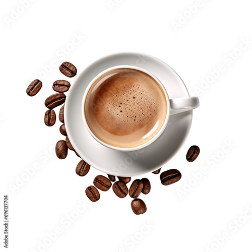 Espresso isolated on transparent background