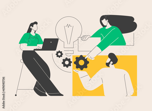 Workplace culture abstract concept vector illustration.